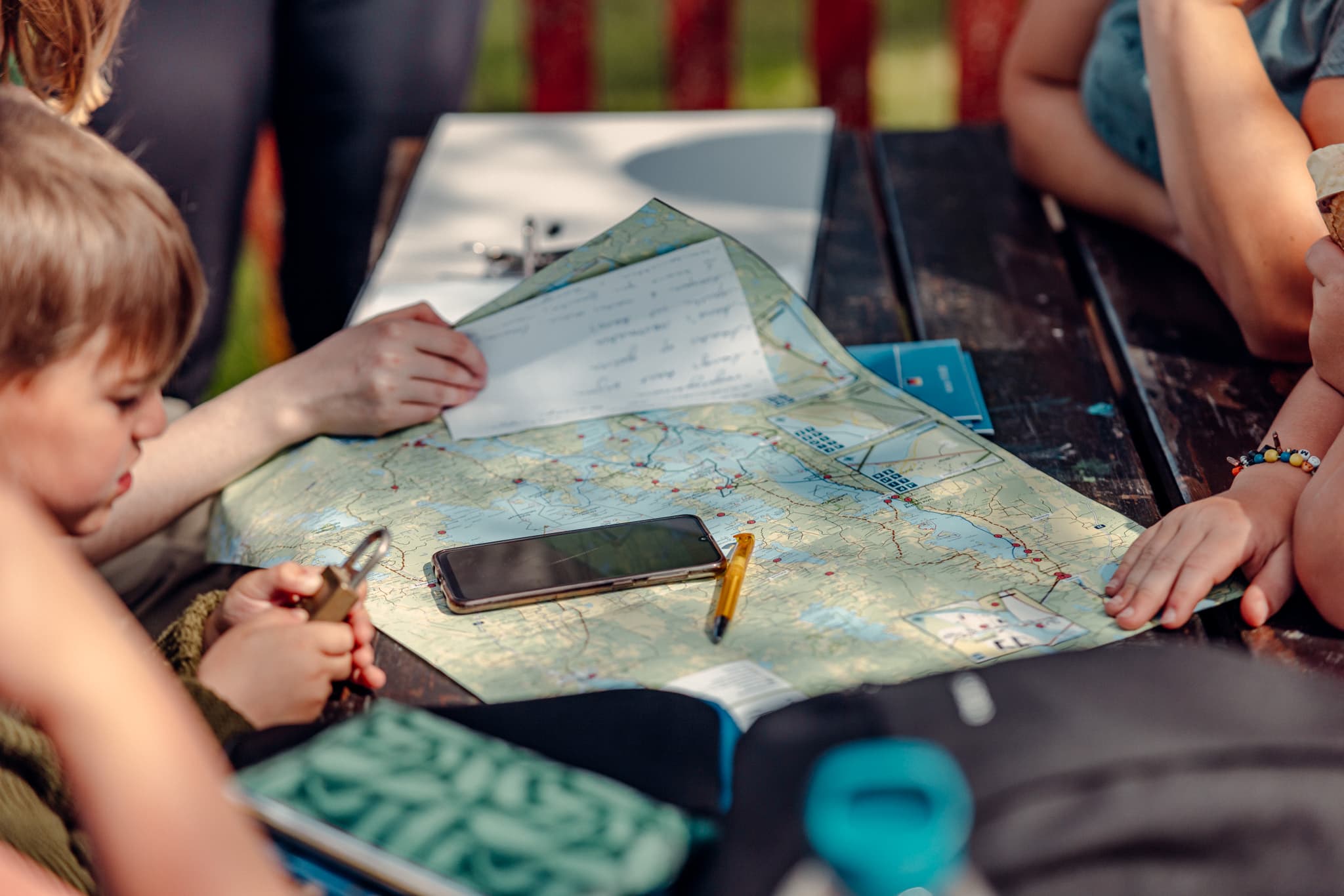 trail map - vakantie zweden - met kinderen op reis - kanotocht Zweden- reizen met kinderen